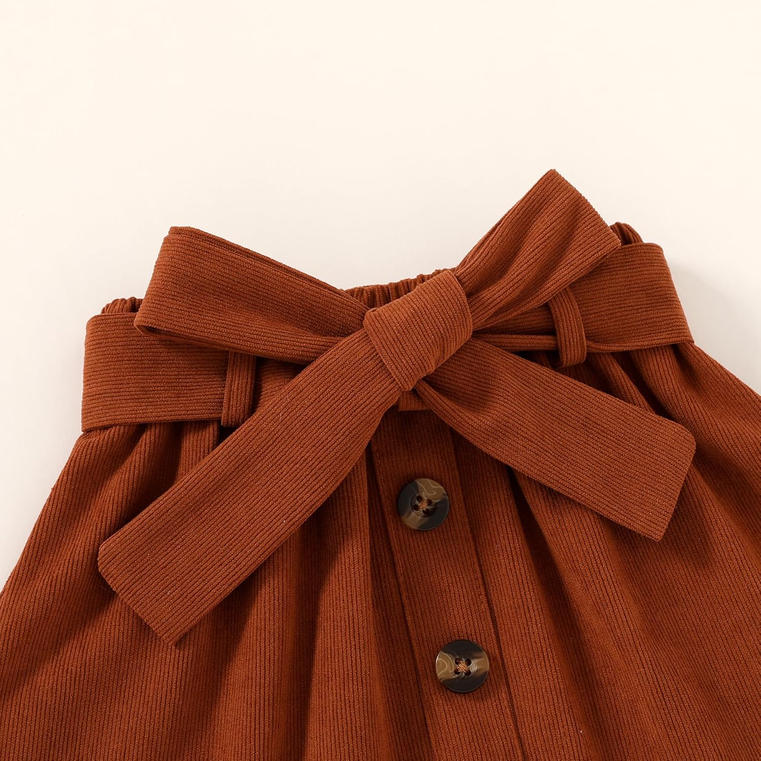 YOUNGER TREE Toddler Girl Knitted Skirt Outfits Long Sleeve Shirt Blouse Top Plaid Mini Dress Fall Winter Clothes Set - Image 3