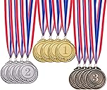 Favide 12 Pieces Gold Silver Bronze Award Medals-Winner Medals Gold Silver Bronze Prizes for Competitions, Party,Olympic Style, 2 Inches