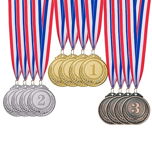 Favide 12 Pieces Gold Silver Bronze Award Medals-Winner Medals Gold