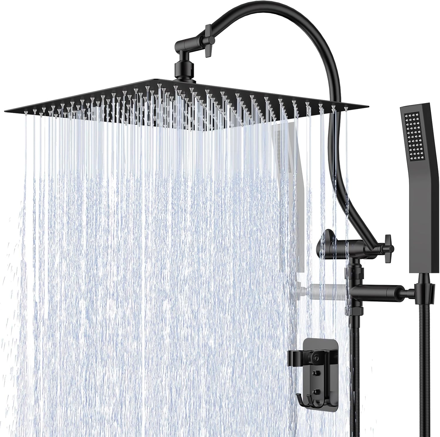 All Metal Shower Head, HOTQING 12'' High Pressure Rainfall Shower Head