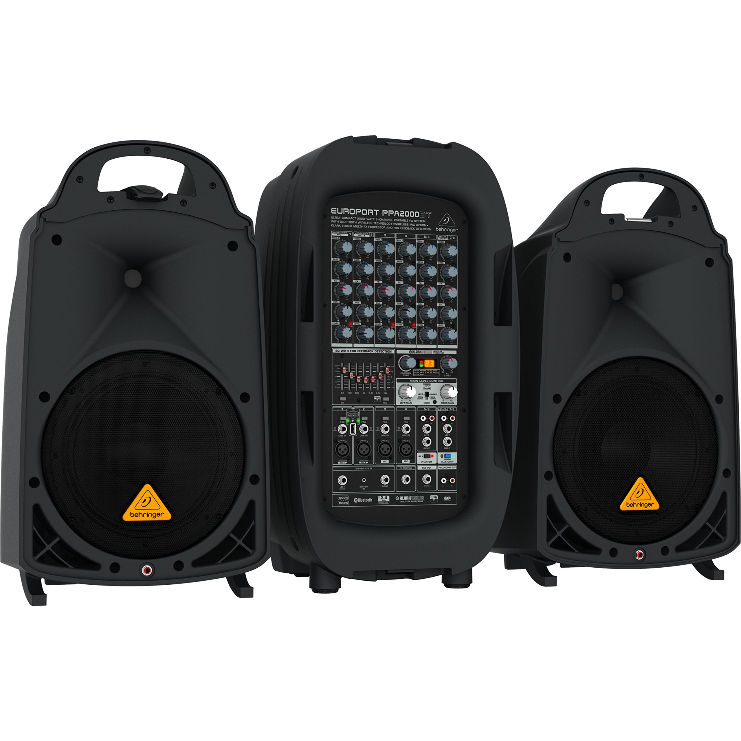 Amazon.com: Behringer EUROPORT PPA2000BT Ultra-Compact 2000-Watt 8