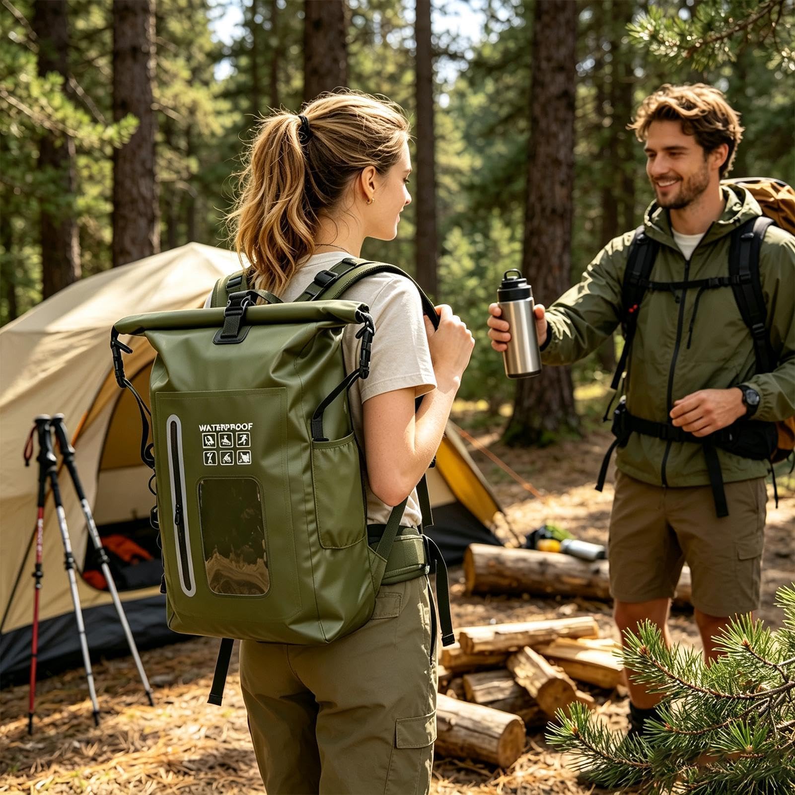 Zaino Dry Bag Impermeabile Capacità Elevata Chiusura A Rotolo Ultraleggero | Zaino Impermeabile Da Trekking Per Uomo E Donna Per Rafting Kayak Nuoto Snowboard Viaggi Outdoor