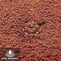 Vista 201 de MIULEE - Juego de 2 tapetes para baño, absorbentes, microfibra esponjosa y gruesa, con reverso antideslizante, lavable a máquina, para baño, ducha