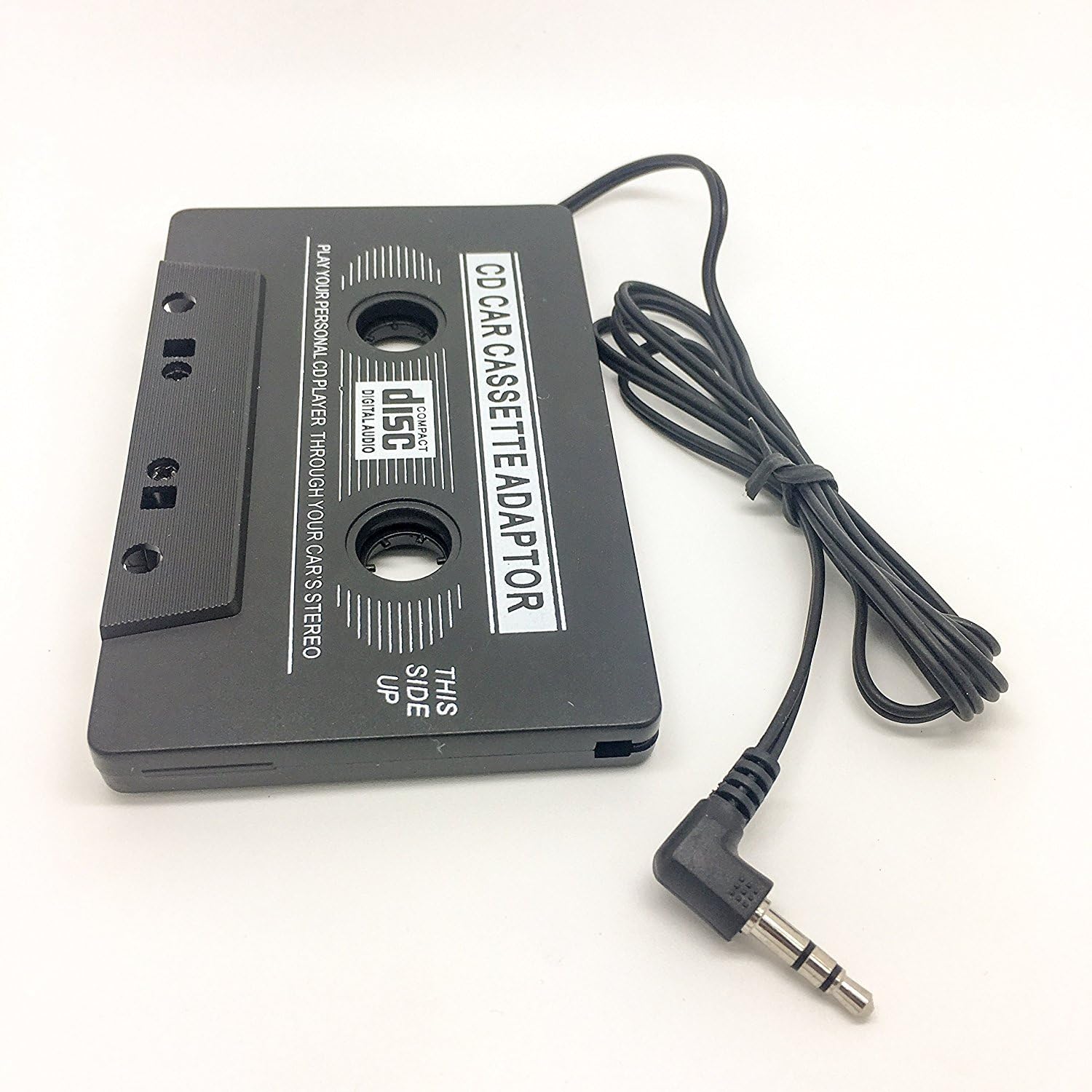Car Audio Cassette Adapter – Universal Tape Adapter with 3.5mm AUX Cable – Play Music from Smartphone, MP3 Player, Tablet or Cell Phone via Car Cassette Deck
