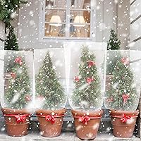 Vista 2 de 6 fundas de invierno para plantas de invierno, protección contra congelación, pequeñas bolsas de plástico transparente, bolsas de refugio, tela