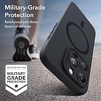Vista 4 de ESR Funda para iPhone 15 Pro con MagSafe, soporta carga magnética, funda delgada de silicona líquida, absorción de golpes, protección de pantalla