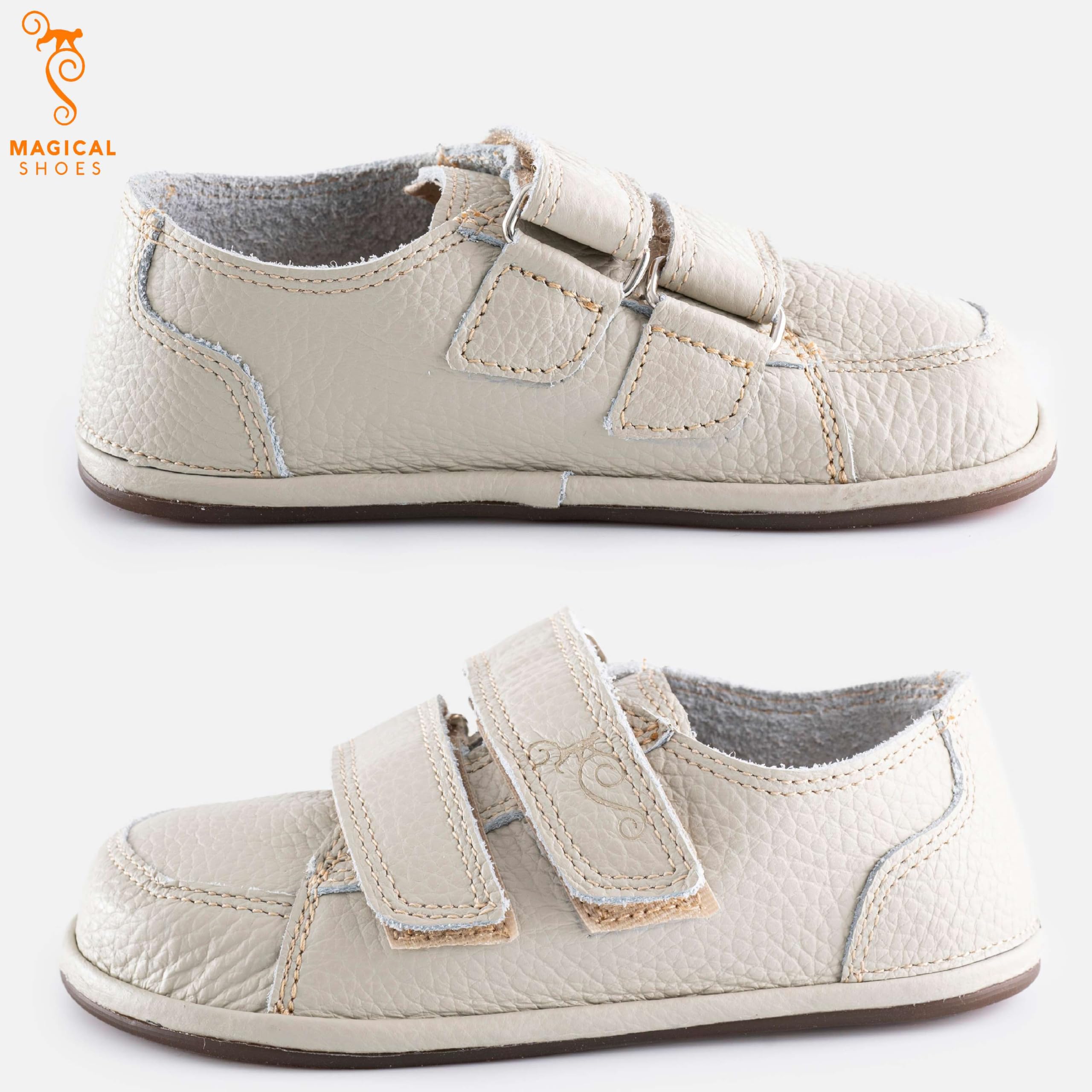 Magical Shoes Dziecięce Buty do Chodzenia Boso, Skórzane Buty dla Dziewcząt i Chłopców, Minimalistyczne Buty, Sandały, Kapcie, Buty do Biegania, Chodzenia, Milo