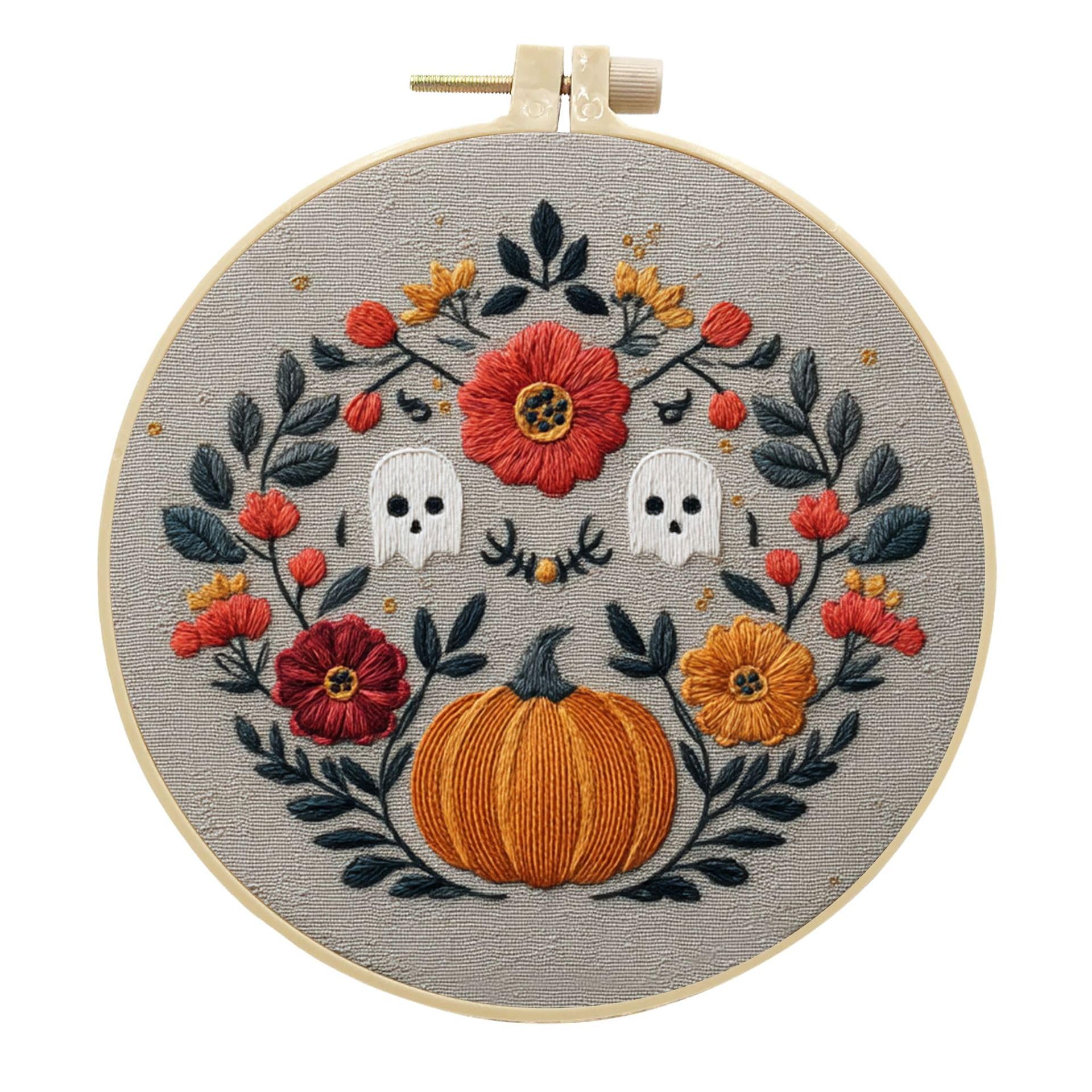 Amazon | artcici 刺繍キット ハロウィン ゴースト パンプキン