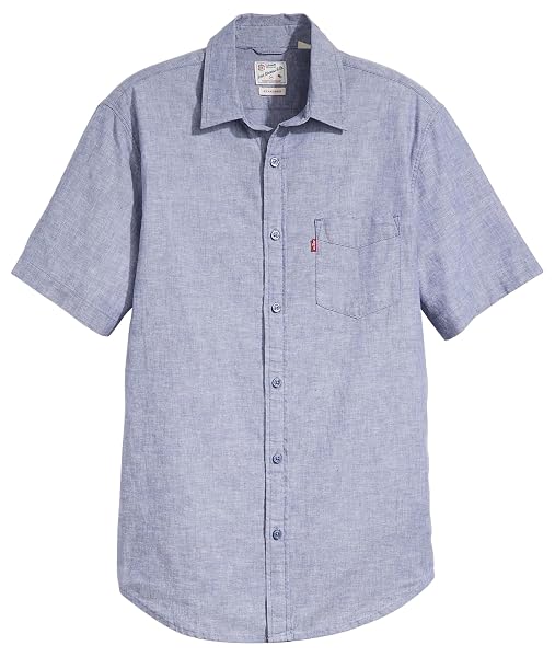 Levi's Shortsleeve Sunset 1-pocket Standard, Magliette in tessuto Uomo, Coastal Fjord, XS