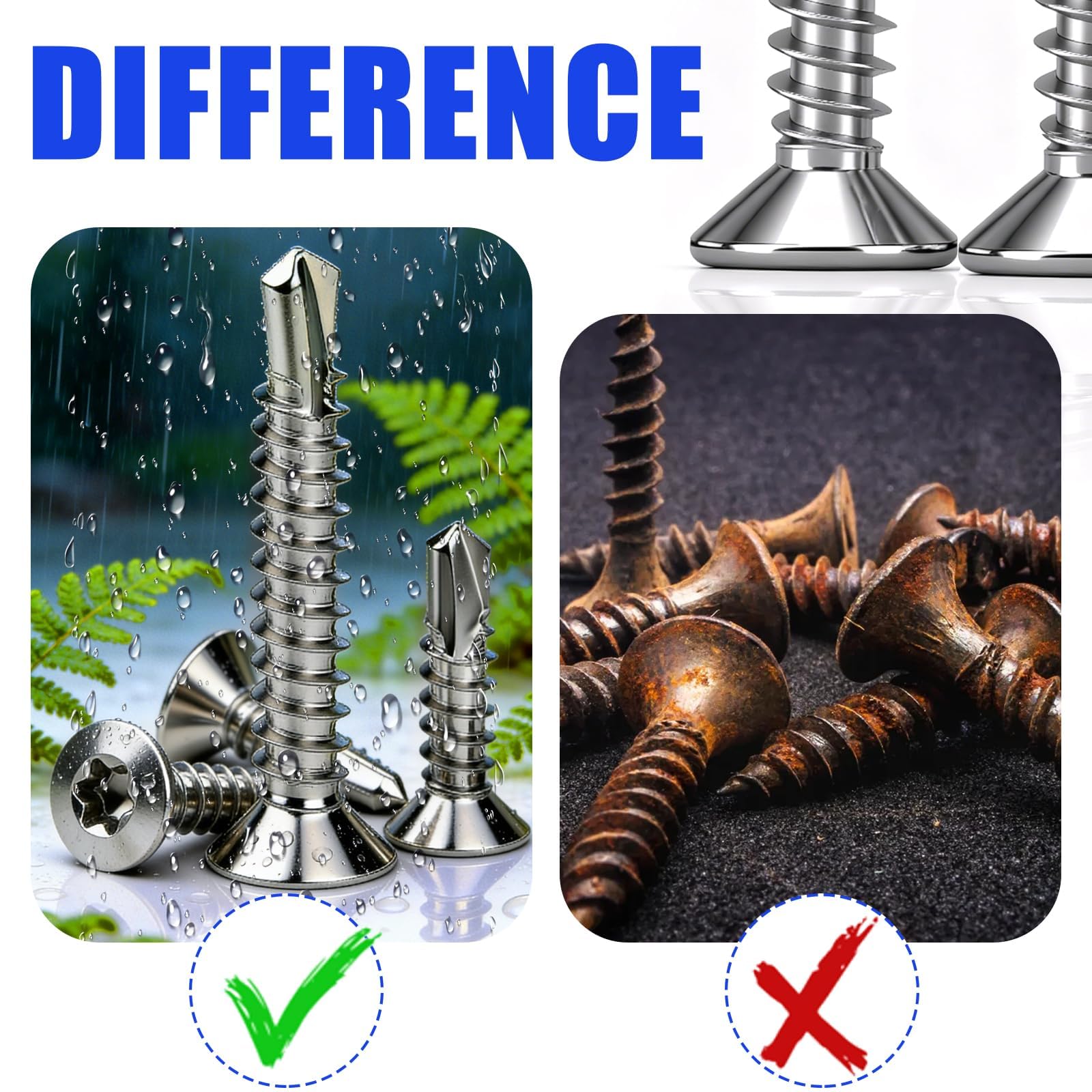 100 szt wkręty śrubowe Torx, wkręty samogwintujące z łbem wpuszczanym M4,2x32 mm, wkręty samowiercące ze stali nierdzewnej 410, wkręty do blach DIN 7504 z łbem płaskim, wkręty samowiercące do