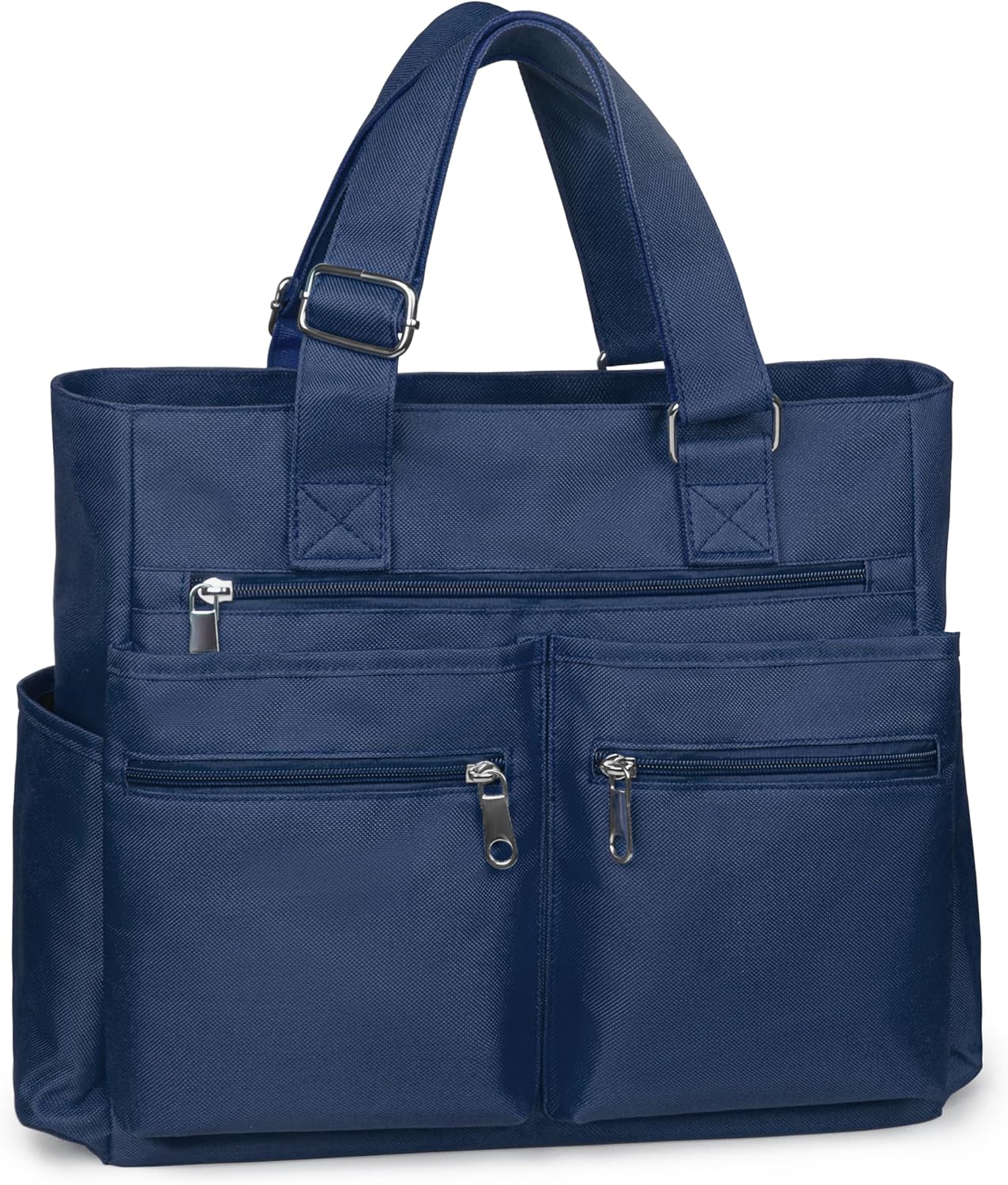 VOLGANIK ROCK Canvas Tote Bag Waterproof Nylon Multi Pocket Shoulder Bags Laptop Work Bag Teacher Purse Handbag for Women Men