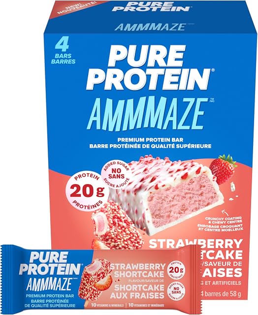 Pure Protein Ammmaze - 4 Bar Value Pk - Strawberry Shortcake 4x58g