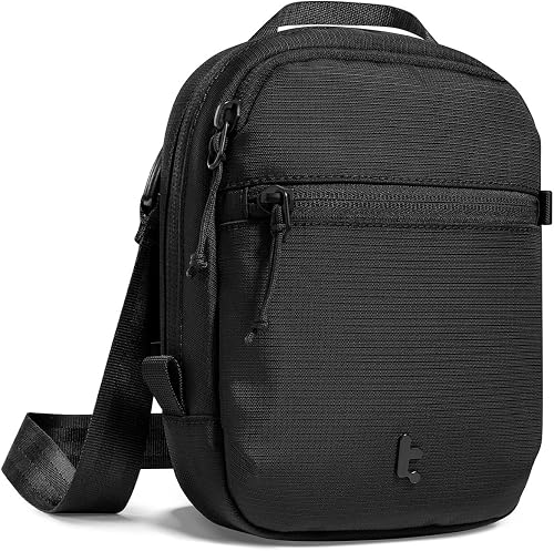 tomtoc Aviator-T37 Travel Crossbody RFID Blocking Bag, Holds 4-6 Passports with Anti-theft Lockable Zippers, Multiple Pockets for Cards & Documents – Organizer for Men & Women