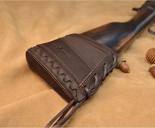 Miniatura 7 de WAYNE'S DOG Almohadilla de retroceso de cuero antideslizante, extensión de culata antideslizante para rifles, escopetas