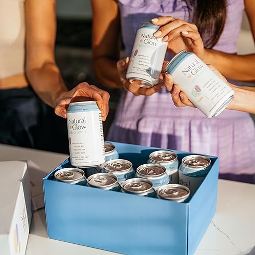 Miniatura 6 de Natural Glow Hydration Glycine Beauty - Agua de belleza, sabor a limón sin azúcar, paquete de 12 latas de 12 onzas líquidas, electrolitos y