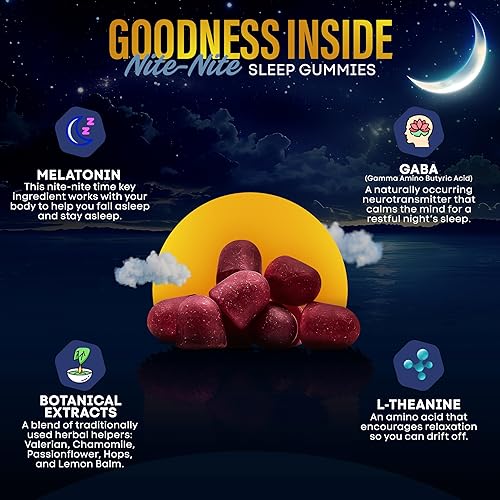 Miniatura 4 de Dr. Price - Gomitas para dormir para adultos, 3 mg de melatonina, L-teanina, GABA y mezcla de hierbas, sabor a bayas mixtas, ayuda para dormir sin