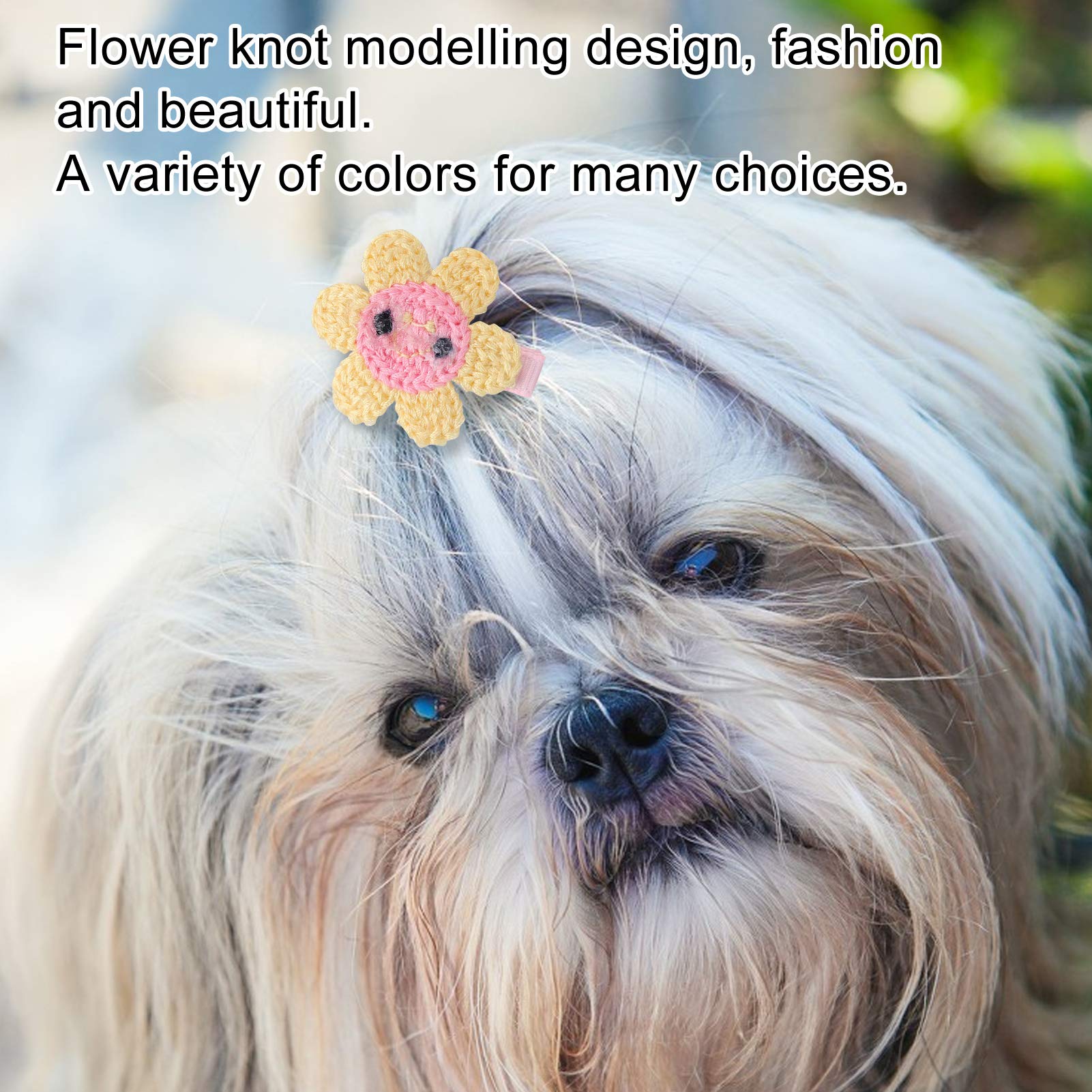 20pcs Lindo Mascota Dog Gato de Cabeza de Gato Estilo Girasol Estilo Peluquería para Peluquería para Mascotas Accesorios