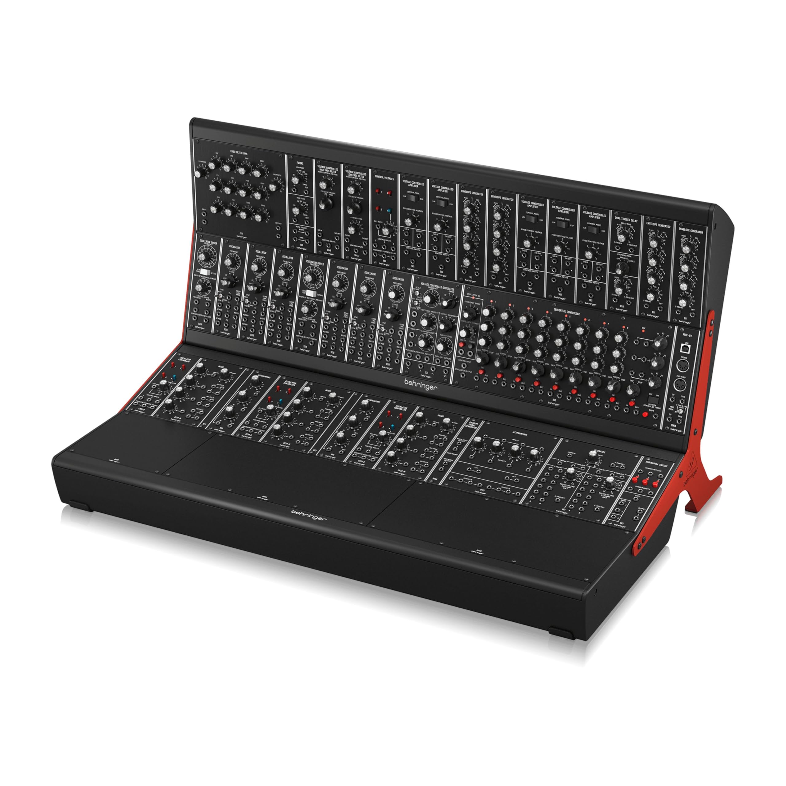Behringer SYSTEM 55 Sintetizzatore modulare completo "System 55" con 38 moduli, convertitore da MIDI a CV e 2 custodie EURORACK GO