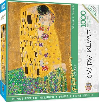 Masterpieces 1000 Piece Jigsaw Puzzle for Adults, Family, Or Youth - The Kiss - 19.25" x26.75