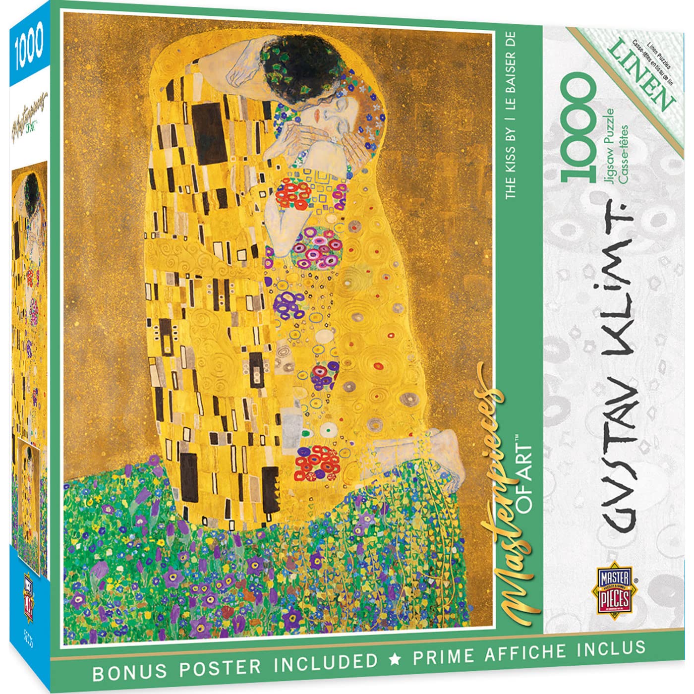 MasterPieces Puzzle 1000 elementów dla dorosłych, rodziny lub dzieci - pocałunek - 19,25 x 26,190 cm - rodzinna amerykańska firma logiczna