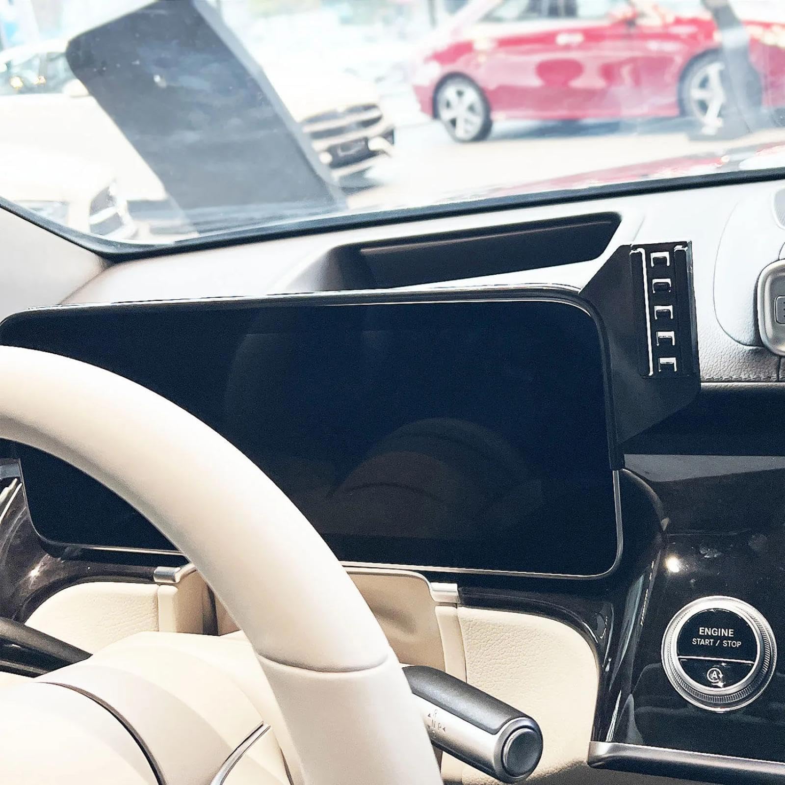 Soporte Móvil Coche para Mercedes-Benz Clase S W223 2021-2024, Soporte para teléfono para Coche Panel de Pantalla de 12.3 Pulgadas Base Fija Soporte para teléfono móvil