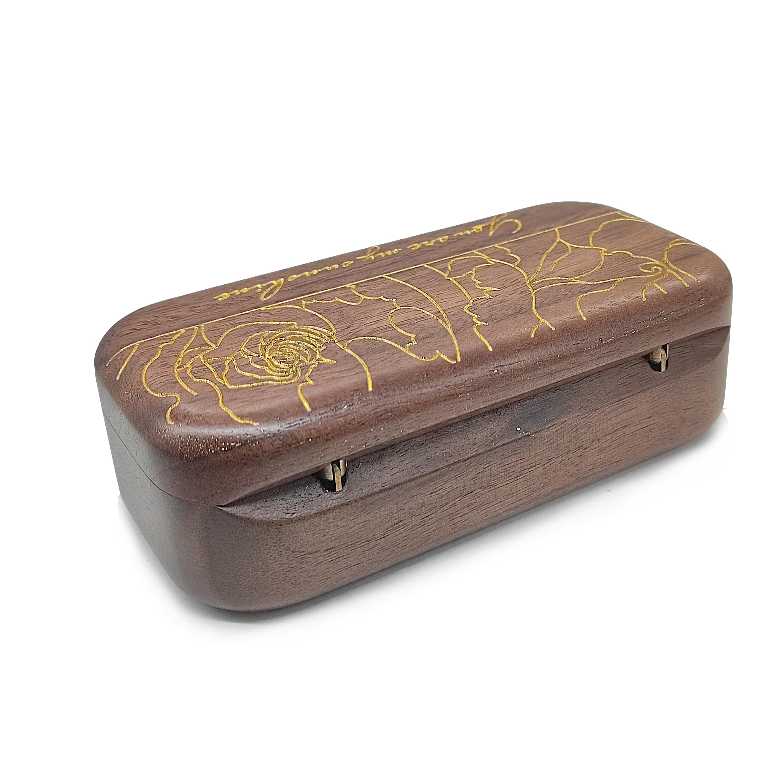 You are My Sunshine - Caja de música de madera maciza, vintage, tallada con láser, cajas musicales (madera de nogal)
