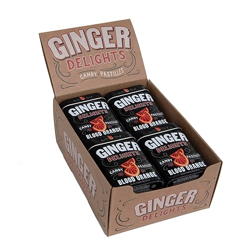 Miniatura 4 de Yogen Fruz Ginger Delights - Lata de dulces, naranja sangre, 12 unidades