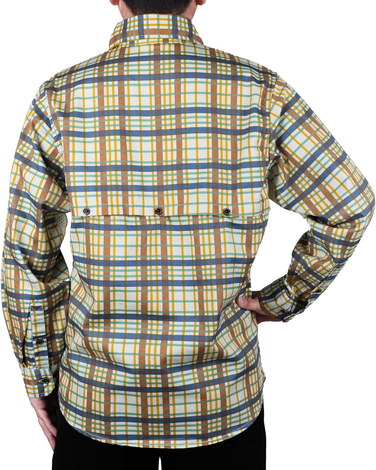 BOCOMAL FR Shirt for Summer Lightweight Vented Mesh Back and Underarm Breathable Flame Resistant Welding Button Down Shirts - Image 7