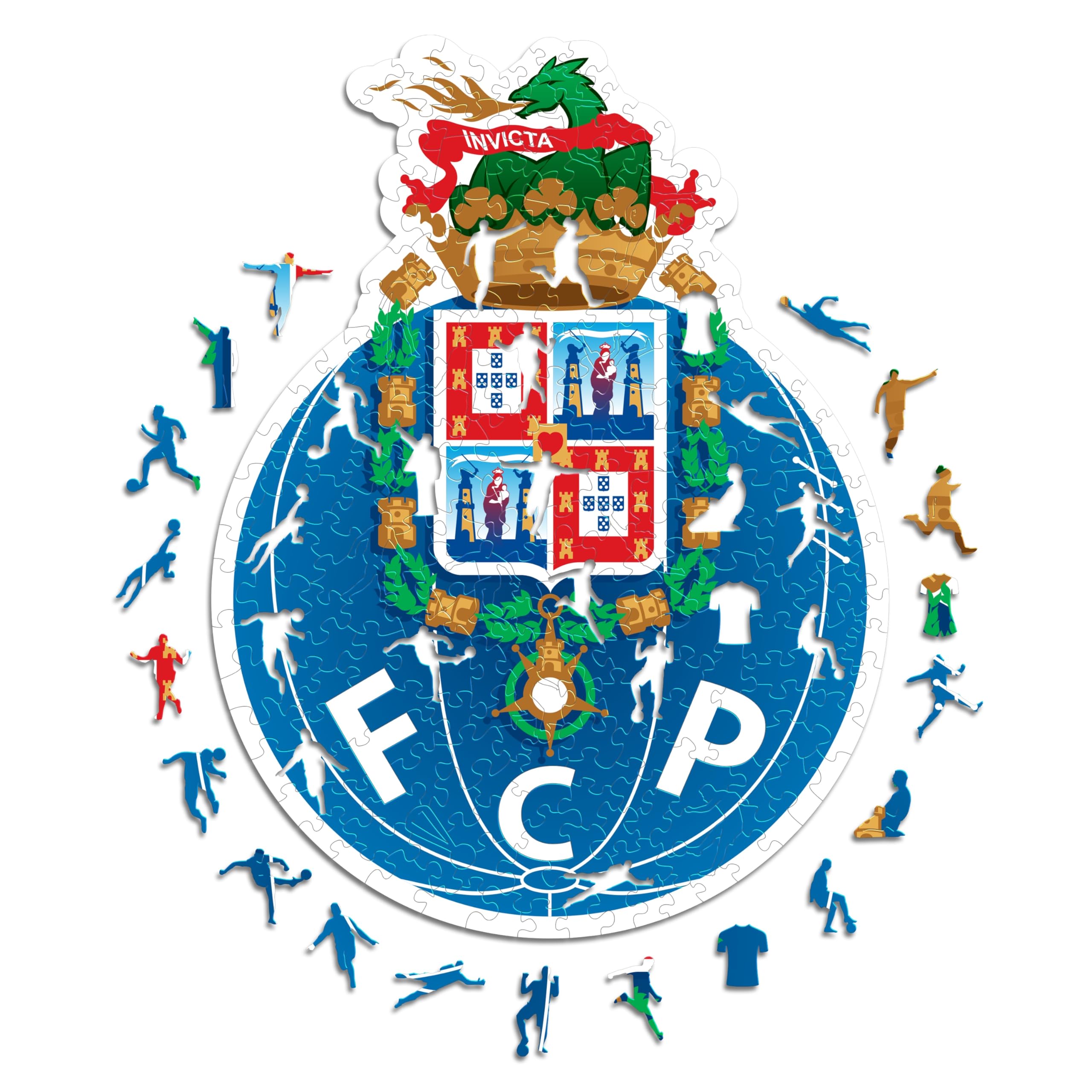 Iconic Puzzles - Porto, Logo, Officially Licensed Wooden Puzzle, 100% Sustainable, Gift for Adults and Children Size S, 150 Pieces