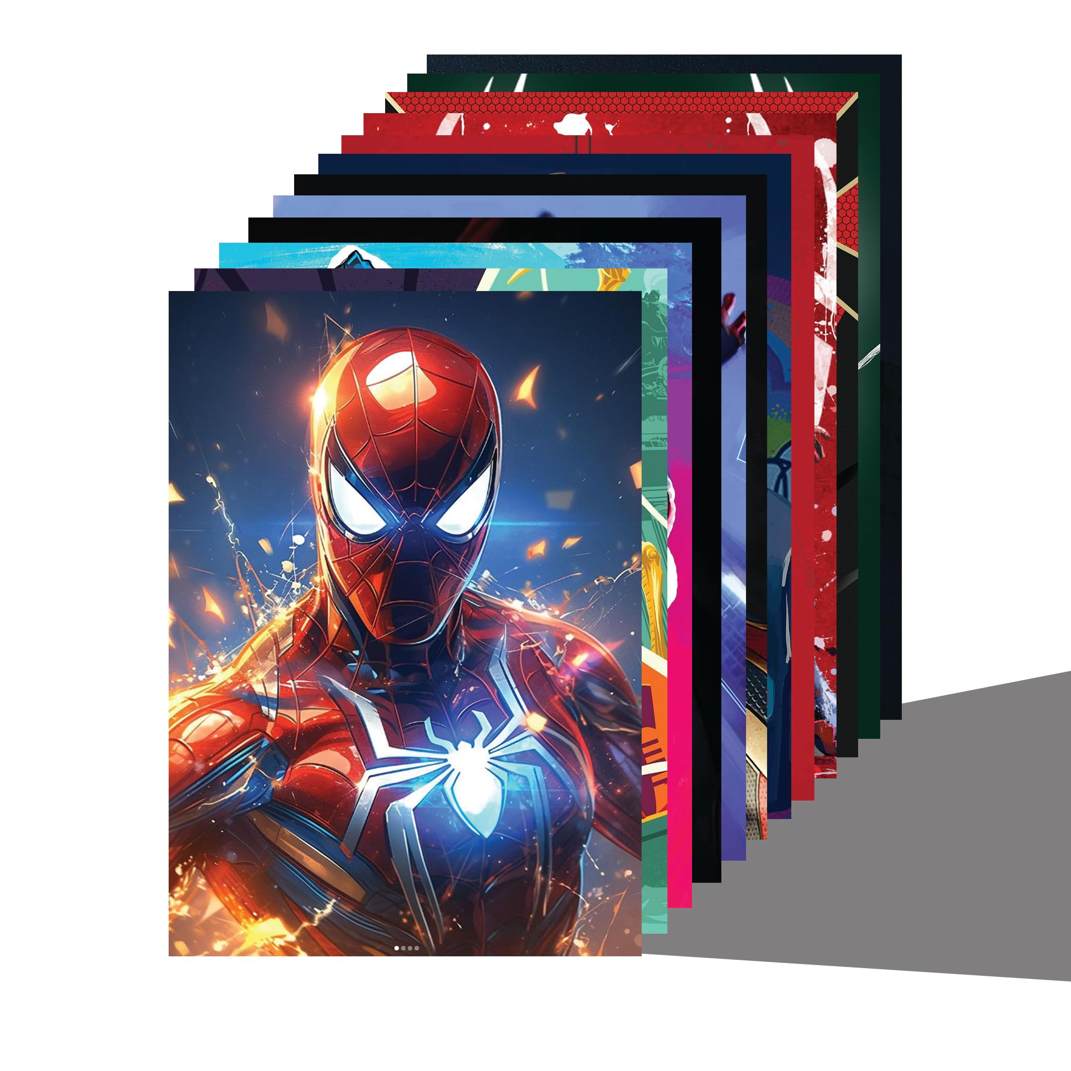 AROA Set of 12 Spiderman Series Wall Stickers Wall Decor Poster for Room | Size : 6 in X 8.5 in | 300 GSM Wall Stickers (B0CN78QV4C) Amazon Price History, Amazon Price Tracker