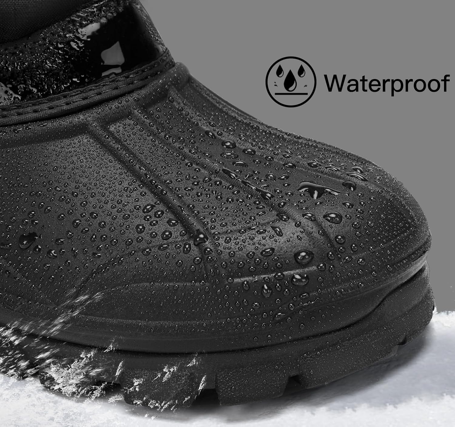 Kricely Men's Snow Boots Waterproof Non-Slip Outdoor Hiking Athletic Warm Fur Boot Comfortable Causual Cold-Weather Boots - Image 3