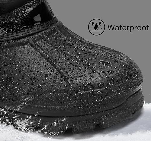 Miniatura 3 de Kricely Botas de nieve para hombre, impermeables, antideslizantes, para senderismo, atléticas, cálidas, cómodas, para clima frío