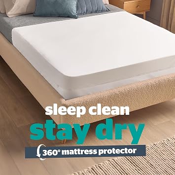 Silentnight Complete Encasement Waterproof Mattress Protector - 30cm Deep Zip Protection Against Allergens & Spillages For a Fresh Hygienic Bed - Quiet Rustle Free - Hypoallergenic & Washable, King