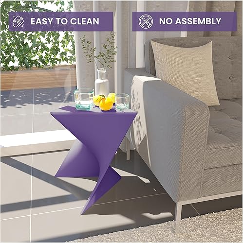 Miniatura 189 de LeisureMod Mesa auxiliar moderna color gris, elegante mesa auxiliar para dormitorio y sala de estar