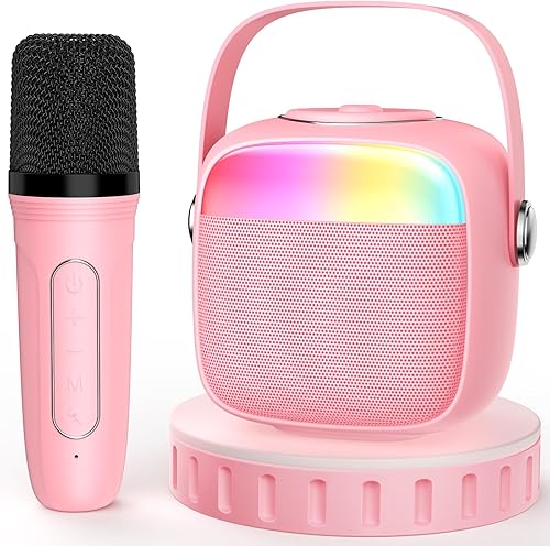 HWWR Mini máquina de karaoke para cantar, juguetes para niñas y niños, regalo de cumpleaños para 4, 5, 6, 7, 8, 9, 10, 12 años o más, altavoz