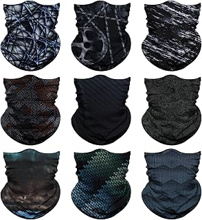 Venswell Neck Gaiter Face Mask Men Women,Seamless Bandana Rave Face Cover Scarf Mask,Balaclava,Headband, Head Wrap,Headwear