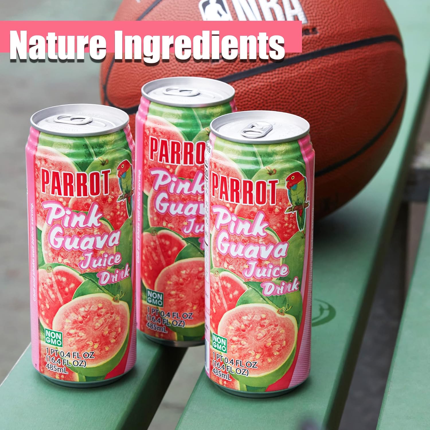 Parrot Brand Pink Guava Juice 16.4 fl. oz.（Pack of 12）