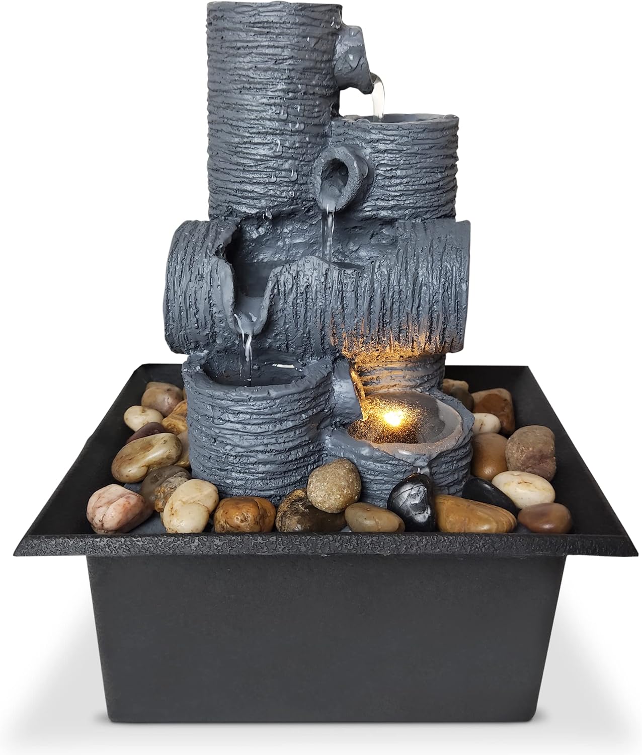 Buy Tabletop Fountain Soothing Meditation Fountain w Natural Flowing