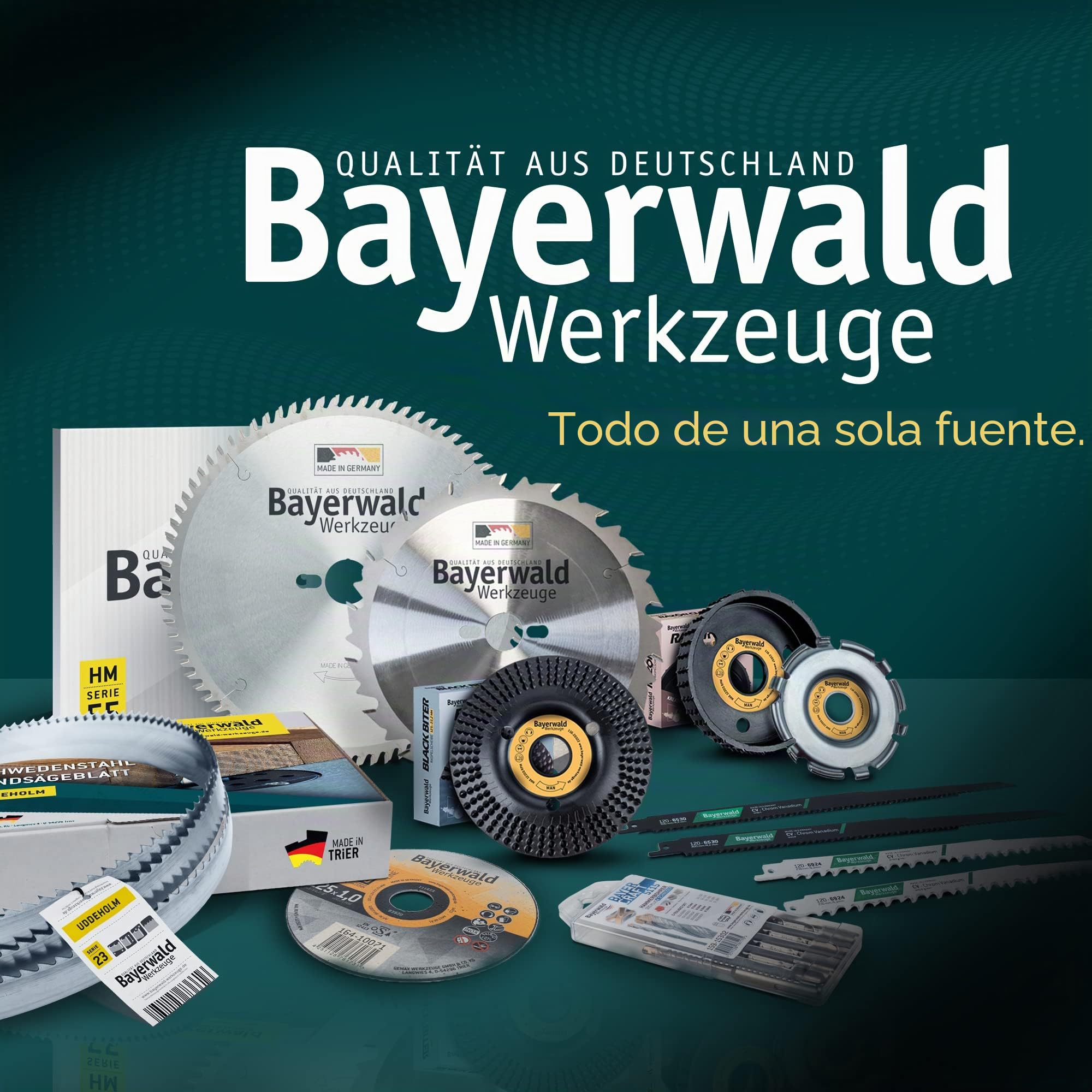 Bayerwald NeoCarver 10 Vision - Disco de fresado de carburo de tungsteno para aluminio, apto para amoladoras angulares, diámetro de 125 x 22,2 mm, 10 dientes