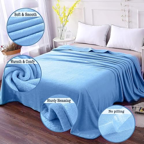 Vista 97 de Hozy - Cobija de forro polar para cama de 330GSM, suave, tela cepillada, muy cálida, para el sofá Gris ceniza