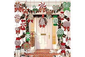 30 Count Vivid Double-Sided Peppermint Pattern Christmas Ornamentation