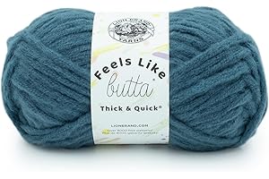 Lion Brand Yarn Feels Like Butta Thick & Quick Super Bulky Yarn for Knitting