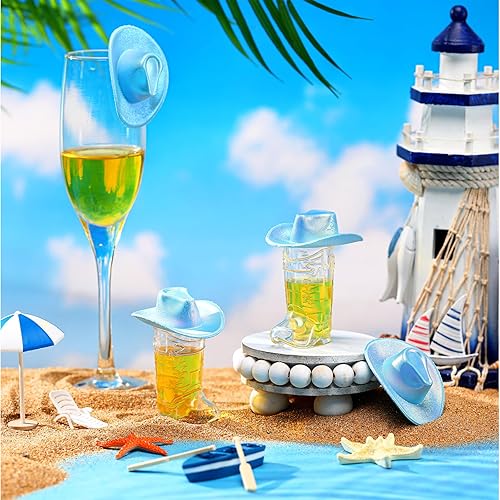 Miniatura 3 de Vesici 20 vasos de tiro para botas de vaquero, gafas de tiro de vaquera occidental, sombreros, suministros de fiesta temática de vaquera espacial,