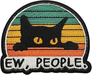 Parches Gato Divertido con Estampado de Gato Parche Bordado Táctico Para Ropa Mochilas Chaquetas Arneses Para Perros Militares Ew People Naranja 1 Pieza