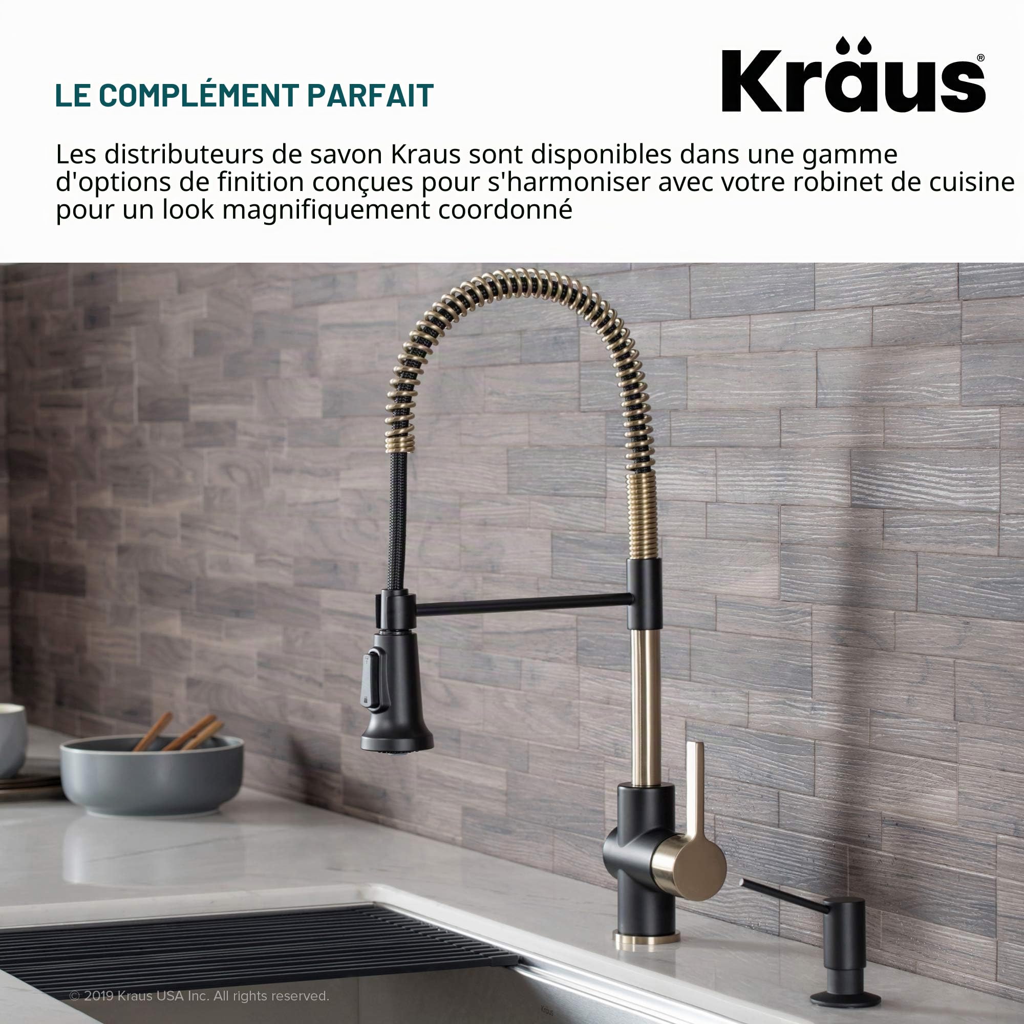 Kraus Ksd-41ss moderne Distributeur de savon, Acier inoxydable