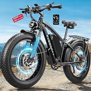 8000W Peak 58V Max-Output Ebike for Adults, Powerful 34Ah Battery Dual Motor Ebike, 47MPH Top Speed Fast E-Bike, Up to 105 Miles 24"x4.0 Fat Tires Electric Mountain Bicycle for Sand Beach Snow