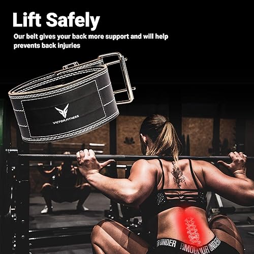 Miniatura 2 de Cinturón de levantamiento de pesas profesional de cuero genuino para hombres y mujeres, duradero, cómodo y ajustable con hebilla, soporte