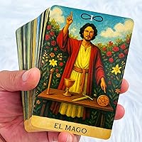 Vista 5 de soulme 78 Cartas de Tarot para Principiantes, Baraja de Tarot española, Cartas de Tarot para Principiantes en español, 78 cartas de oráculos