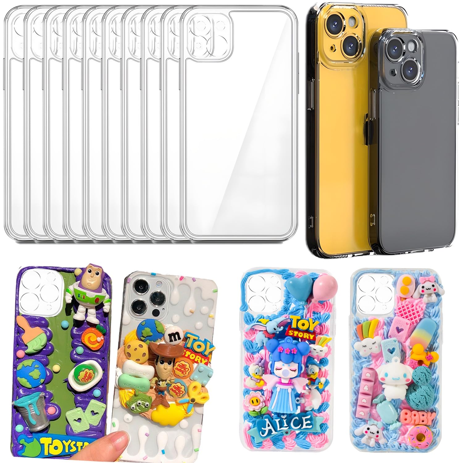 Amazon.com: DIY Phone Junk Case for iPhone, 10 Pack Clear Cases