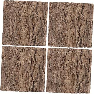 PRETYZOOM 4 Unidades De Paisagismo Para Tanque De Peixes De Estimação Répteis Cortiça Casca De Cortiça Fundo De Terrário Fundo De Aquário Casca De Terrário Fogger Telhas De Cortiça